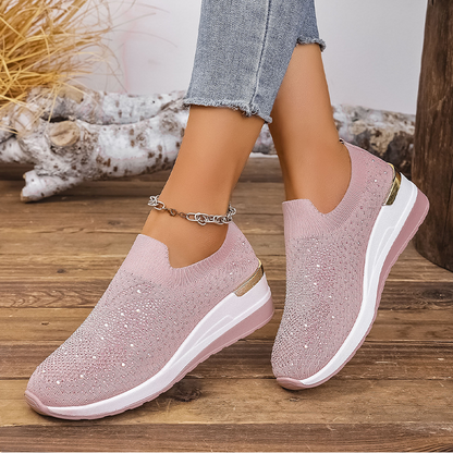 👟Women's Rhinestone Butterfly Slip-On Sneakers - Sparkle With Every Step ✨