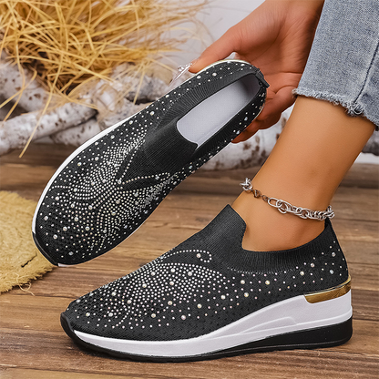 👟Women's Rhinestone Butterfly Slip-On Sneakers - Sparkle With Every Step ✨