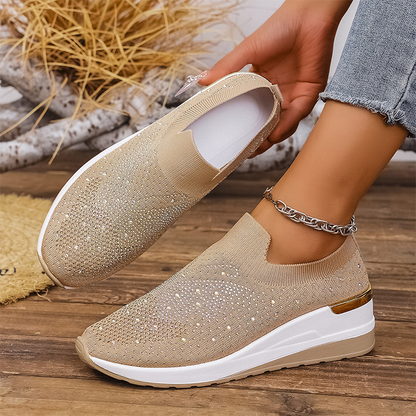 👟Women's Rhinestone Butterfly Slip-On Sneakers - Sparkle With Every Step ✨