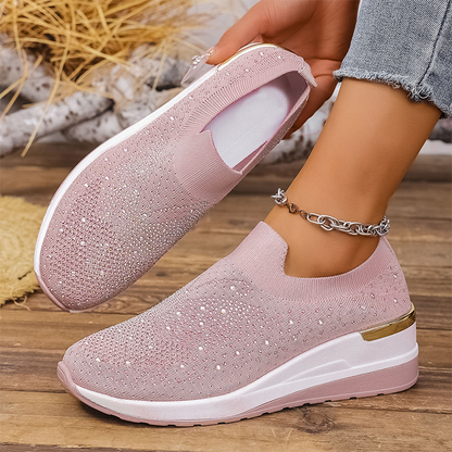 👟Women's Rhinestone Butterfly Slip-On Sneakers - Sparkle With Every Step ✨