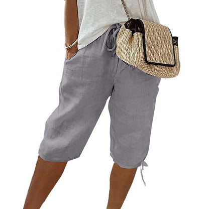 Drawstring Elastic Waist Loose Fit Trousers
