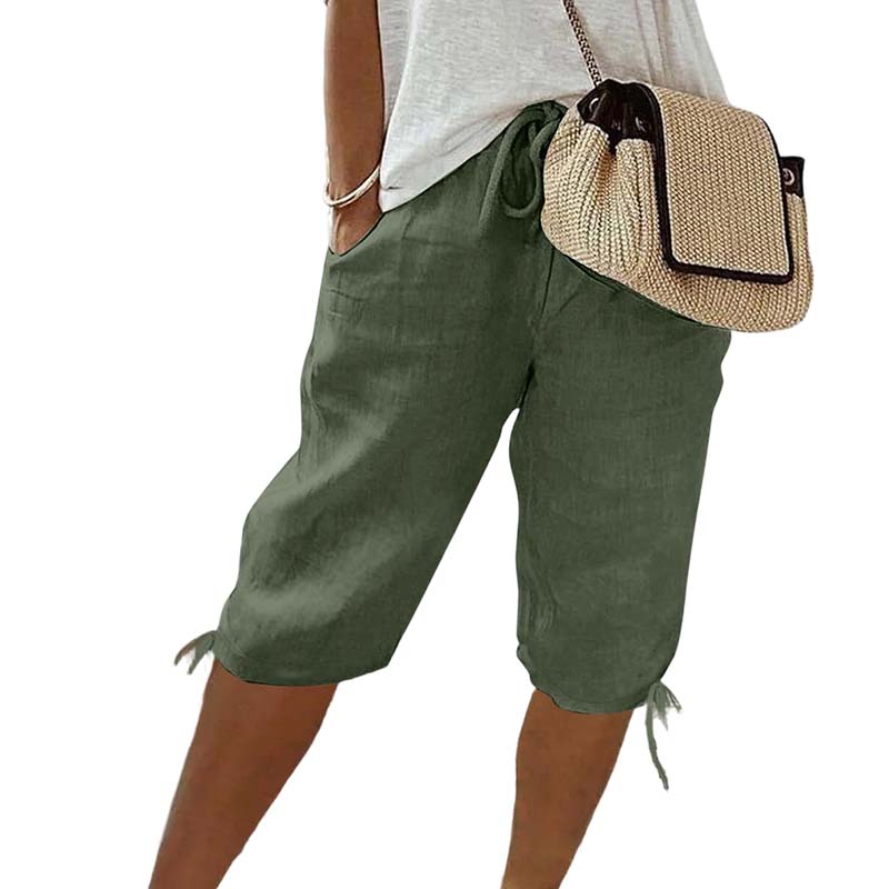 Drawstring Elastic Waist Loose Fit Trousers