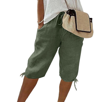 Drawstring Elastic Waist Loose Fit Trousers