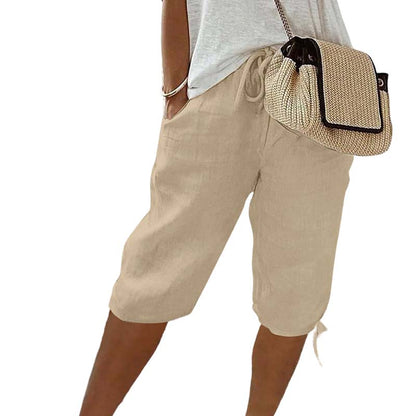 Drawstring Elastic Waist Loose Fit Trousers