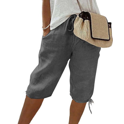 Drawstring Elastic Waist Loose Fit Trousers