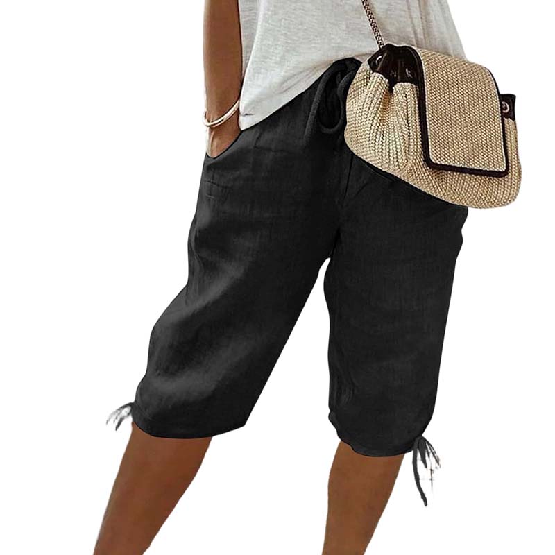 Drawstring Elastic Waist Loose Fit Trousers