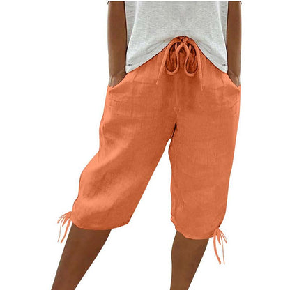 Drawstring Elastic Waist Loose Fit Trousers