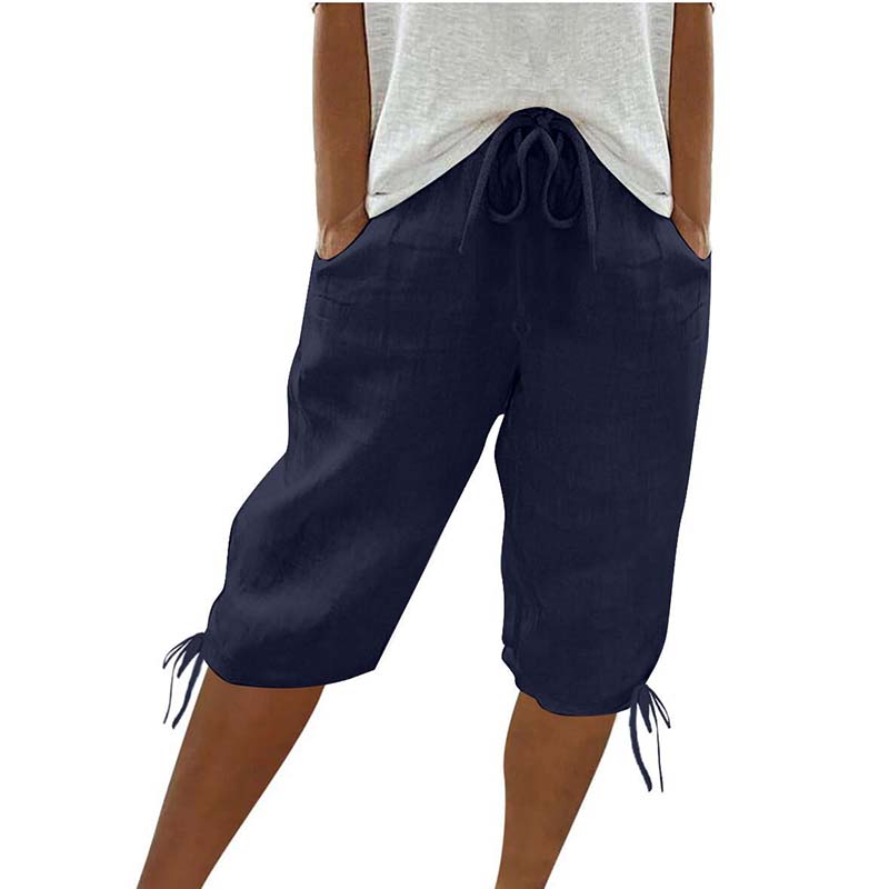 Drawstring Elastic Waist Loose Fit Trousers