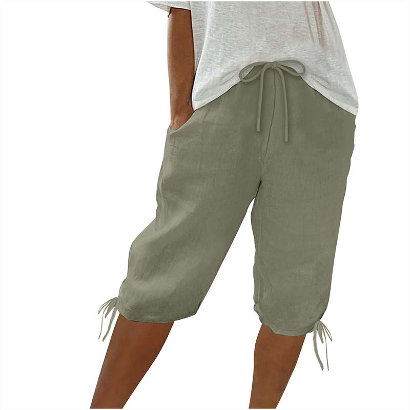 Drawstring Elastic Waist Loose Fit Trousers