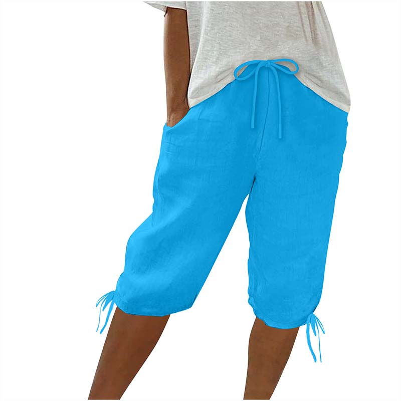 Drawstring Elastic Waist Loose Fit Trousers