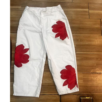 🥳 45% OFF! 🥳 Artistic Flower Wide-Leg Jeans for Women