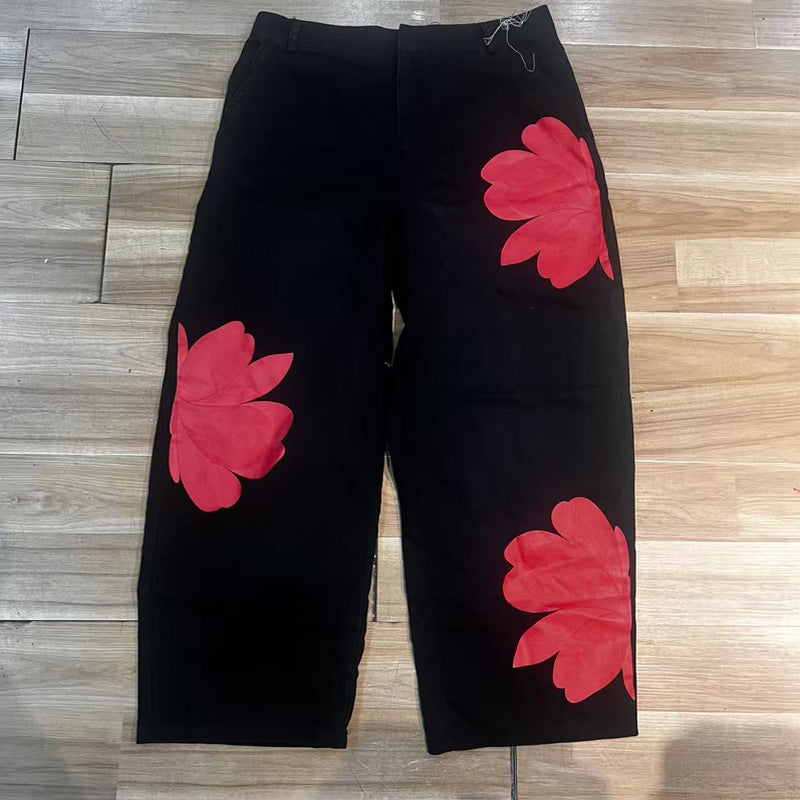 🥳 45% OFF! 🥳 Artistic Flower Wide-Leg Jeans for Women