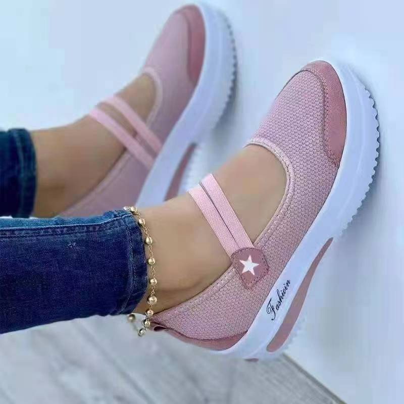 Women's Breathable Mesh Slip-On Platform Sneakers
