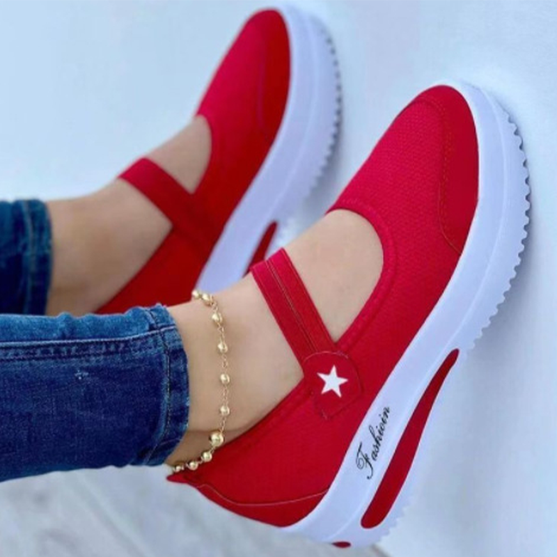 Women's Breathable Mesh Slip-On Platform Sneakers