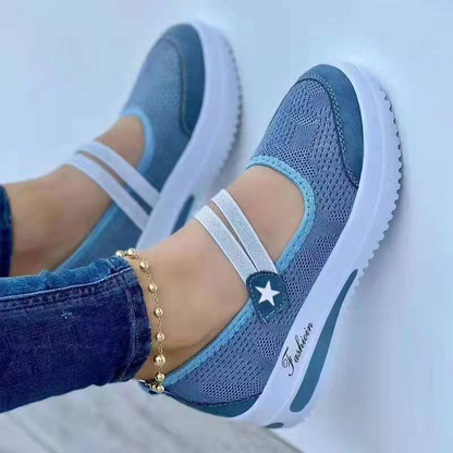 Women's Breathable Mesh Slip-On Platform Sneakers