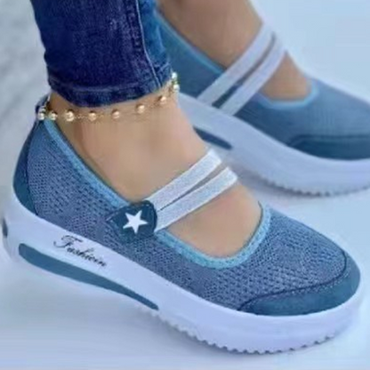 Women's Breathable Mesh Slip-On Platform Sneakers