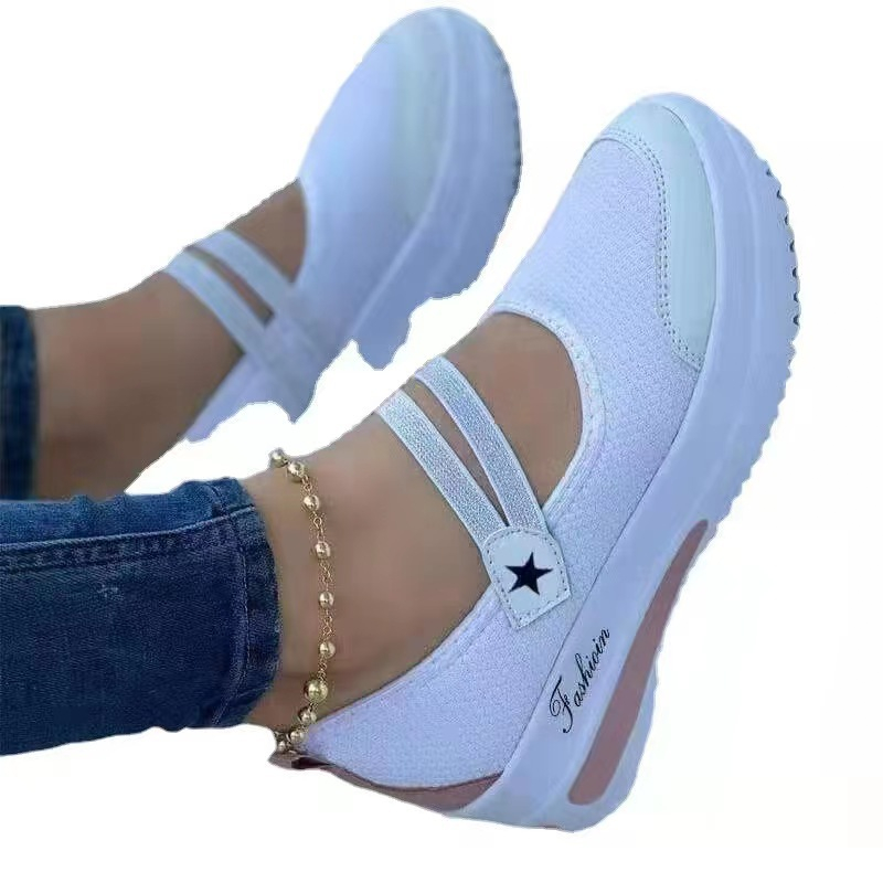 Women's Breathable Mesh Slip-On Platform Sneakers