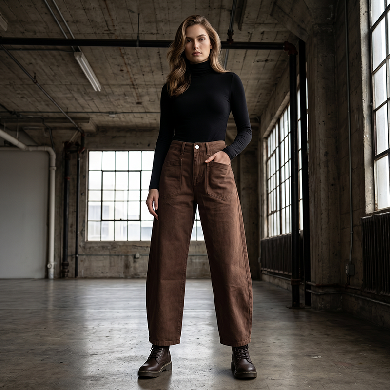 Women's High-Waist Wide-Leg Pants