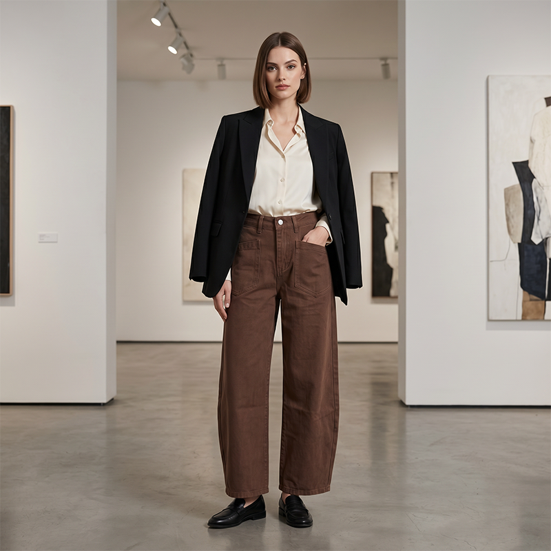 Women's High-Waist Wide-Leg Pants