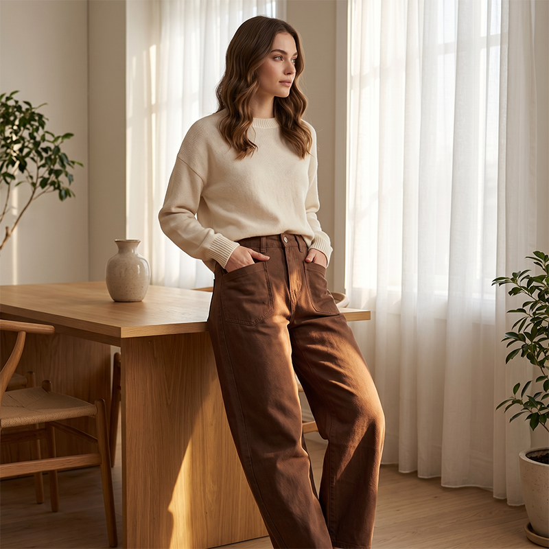 Women's High-Waist Wide-Leg Pants