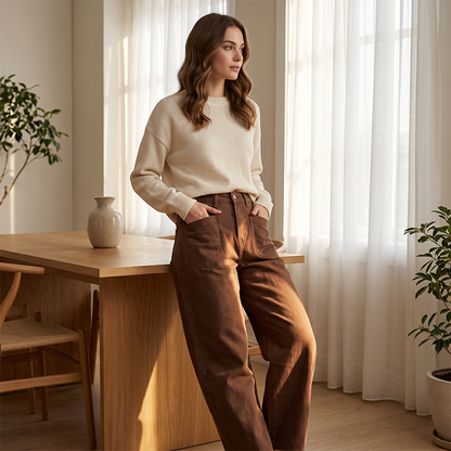 Women's High-Waist Wide-Leg Pants