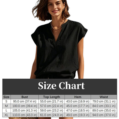 Women's Casual V-Neck Top & Shorts Set