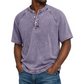 ✨Men's Casual Band Collar Short Sleeve Shirt - Comfortable, Breathable & Effortlessly Stylish