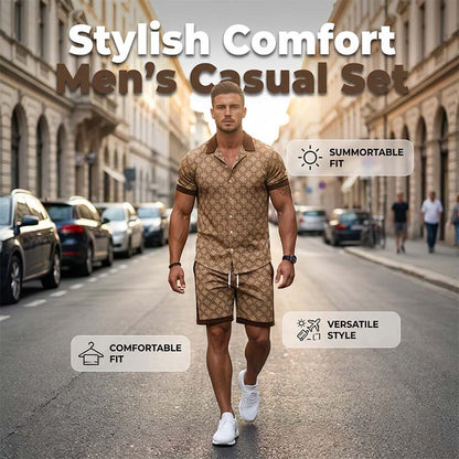 ⏳Limited-time 50% off⏰Men's Printed 2-Piece Summer Set👕🩳