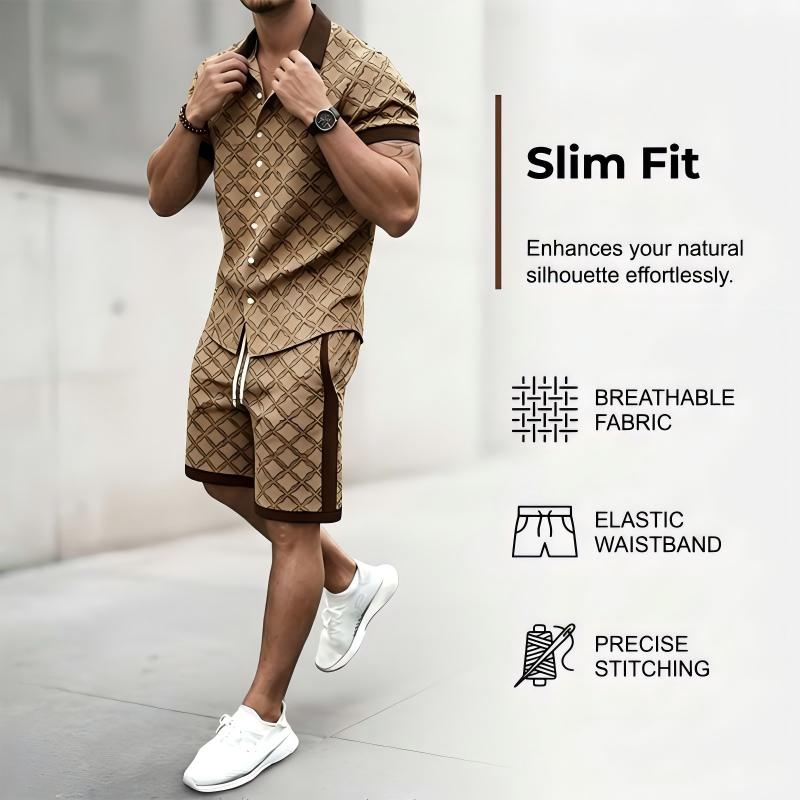 ⏳Limited-time 50% off⏰Men's Printed 2-Piece Summer Set👕🩳