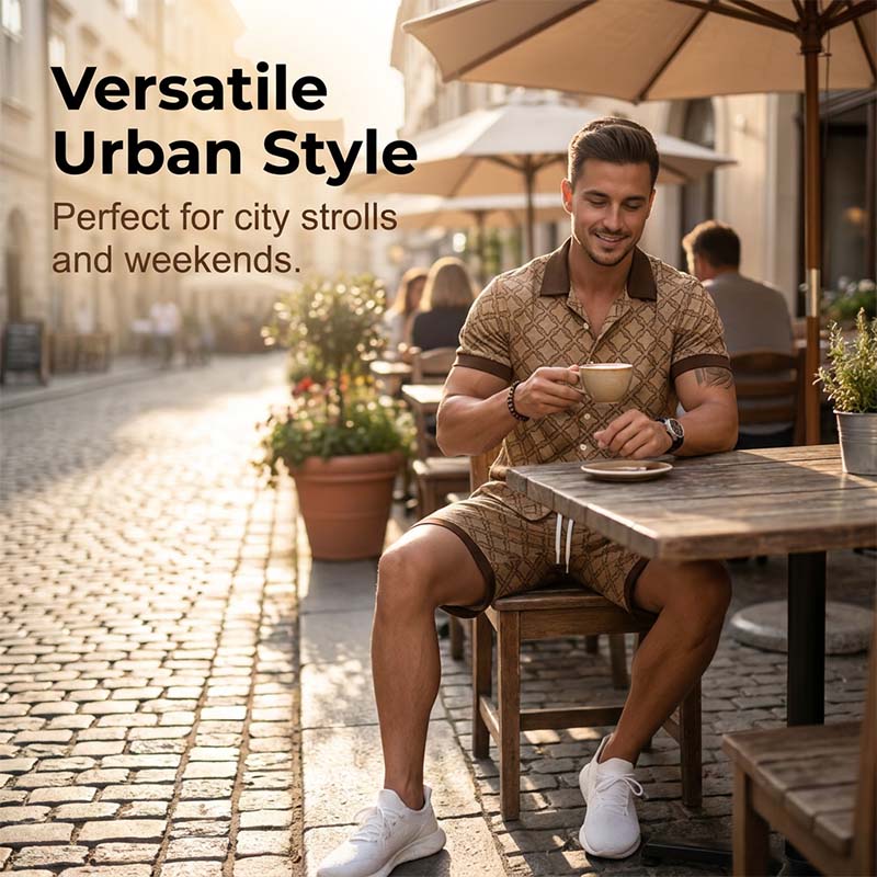 ⏳Limited-time 50% off⏰Men's Printed 2-Piece Summer Set👕🩳