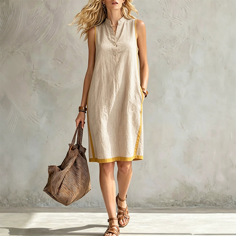💃✨ Women's V Neck Sleeveless Loose Dress - Cool, Flattering & Effortlessly Stylish
