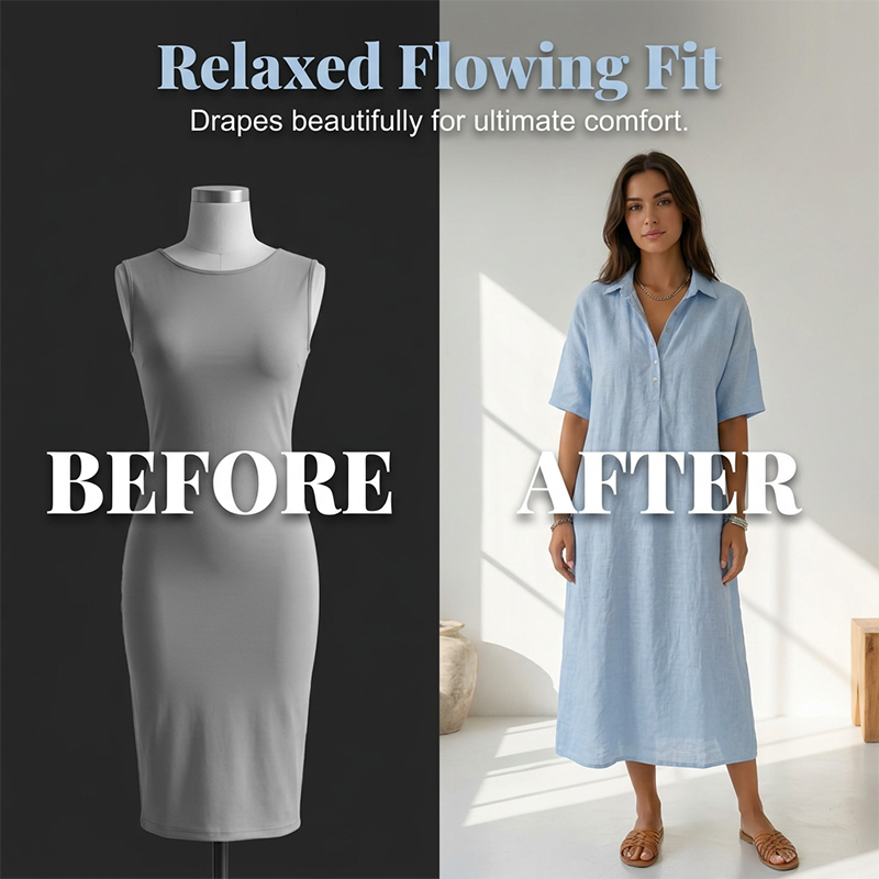 ☀️Women's Casual Linen Blend Shirt Dress – Effortless Style For Sunny Days✨