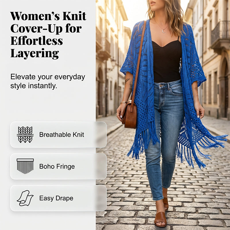🌊SUMMER HOT SALE 50% OFF 💖Women's Open-Front Knit Cover-Up