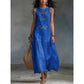 Women's Sleeveless Dragonfly Print Loose Fit Dress