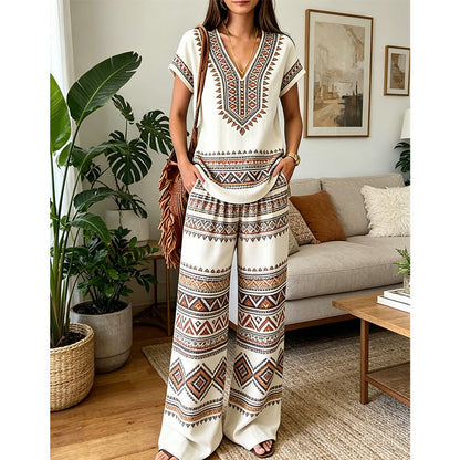 🌴🌺Women's Printed Top & Pants 2-Piece Set