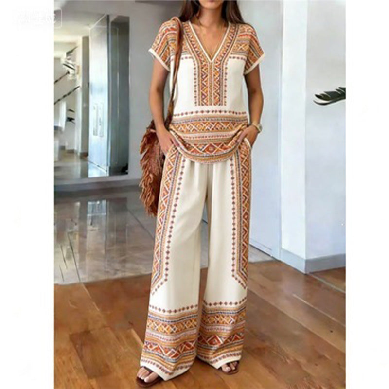 🌴🌺Women's Printed Top & Pants 2-Piece Set