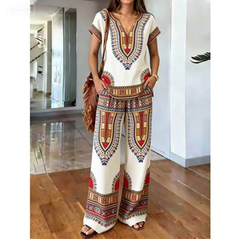 🌴🌺Women's Printed Top & Pants 2-Piece Set