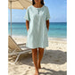 Women's Casual Striped Short Sleeve T-Shirt Dress