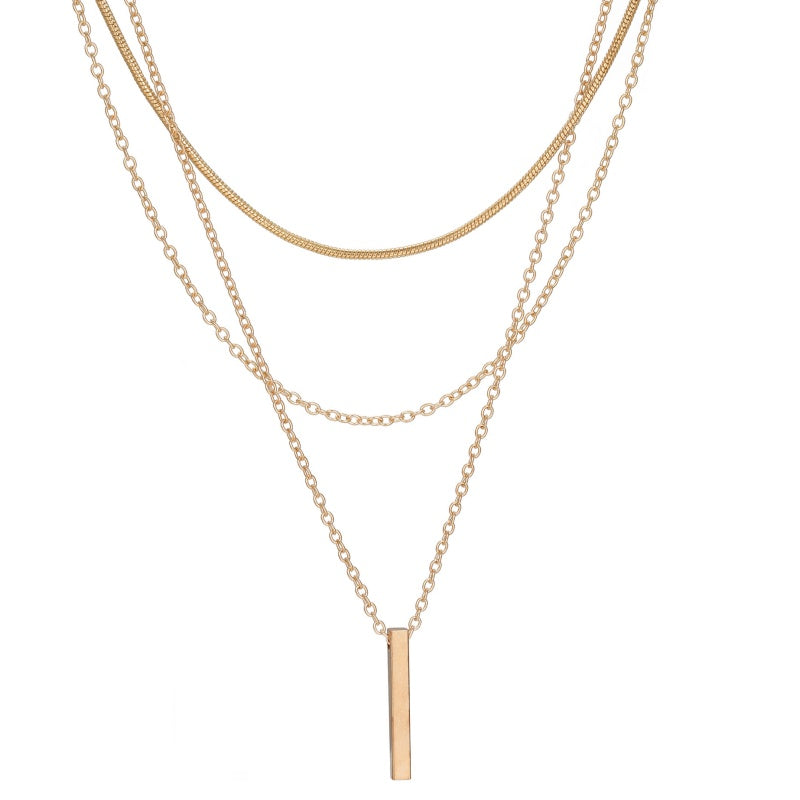 Elegant Multi Layered Necklace with Delicate Pendant