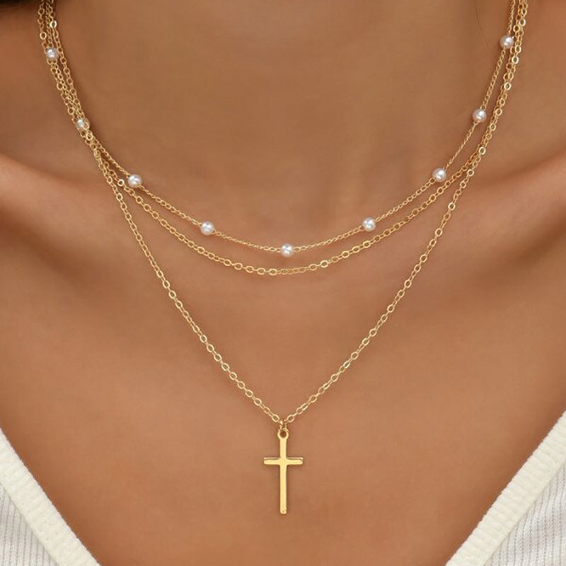 Elegant Multi Layered Necklace with Delicate Pendant