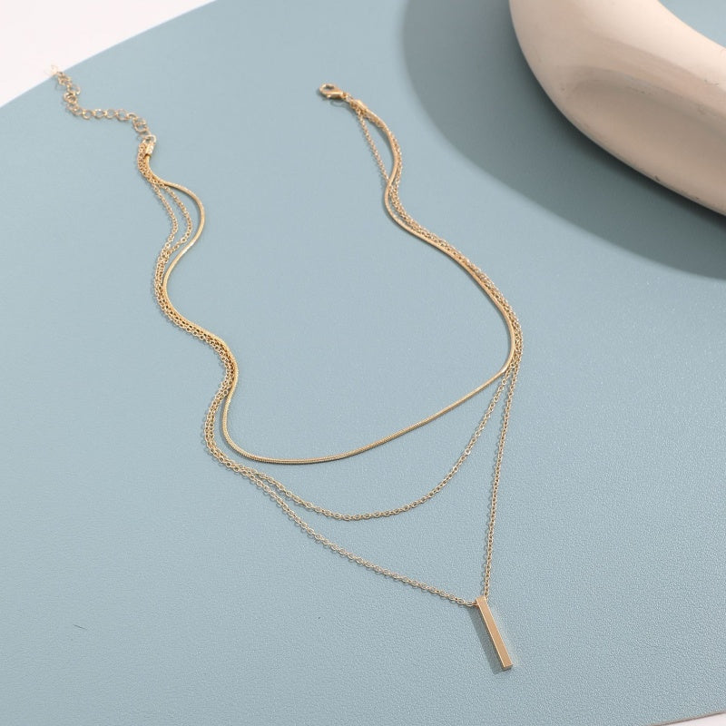 Elegant Multi Layered Necklace with Delicate Pendant