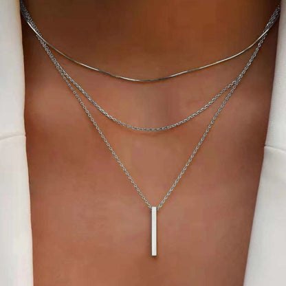 Elegant Multi Layered Necklace with Delicate Pendant