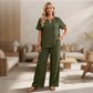 👕Spring Summer New Plus Size Women's Casual Long Sleeve Shirt & Loose Pants Set, ✨Perfect for Vacation & Daily
