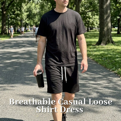 Men's Letter Tee & Drawstring Shorts Set
