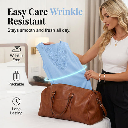 👗 LIMITED-TIME 50% OFF! 💥 Breathable Summer Casual Dress – Embroidered V-Neck, Wrinkle Resistant, Versatile ✨