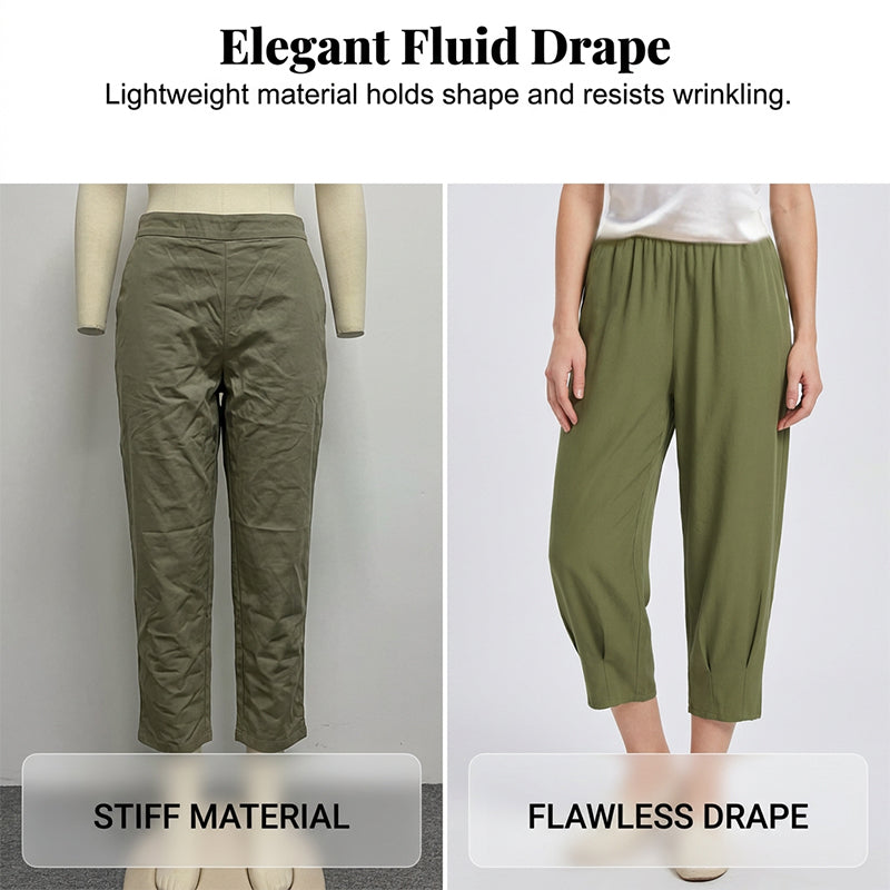 Women’s Casual Loose Fit Cropped Pants