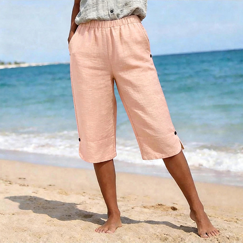 Women's Breathable Summer Casual Capri Pants
