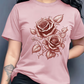 Women's Elegant Rose Graphic Print T-Shirt