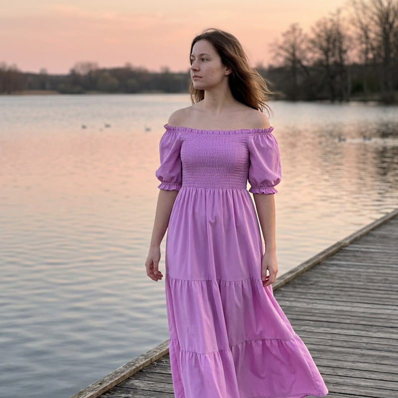 👗✨ Women's Elegant Smocked Maxi Dress - Effortless Elegance For Any Occasion ☀️