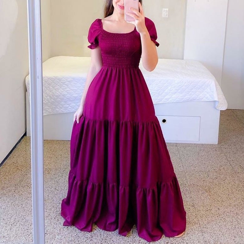👗✨ Women's Elegant Smocked Maxi Dress - Effortless Elegance For Any Occasion ☀️